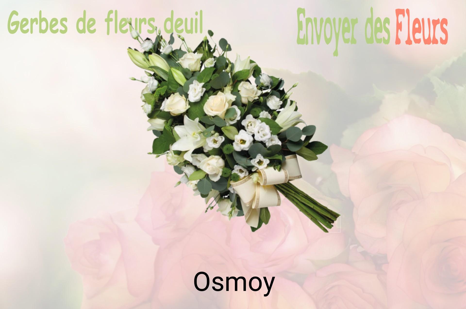 Gerbe de fleurs de deuil livrée à Osmoy